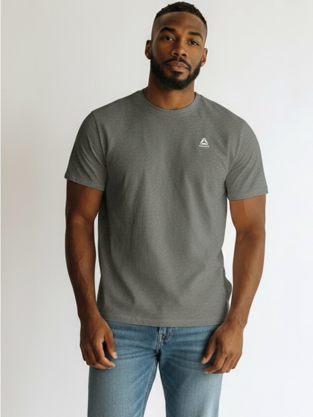 Reebok Men's Short-Sleeve Crew Neck Tee in Olive Green